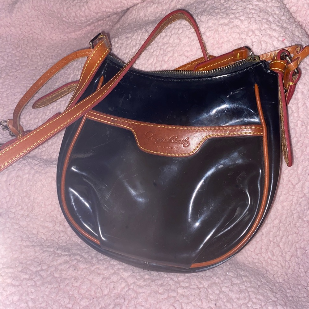 Dooney & Bourke Black and Brown Crossbody Bag